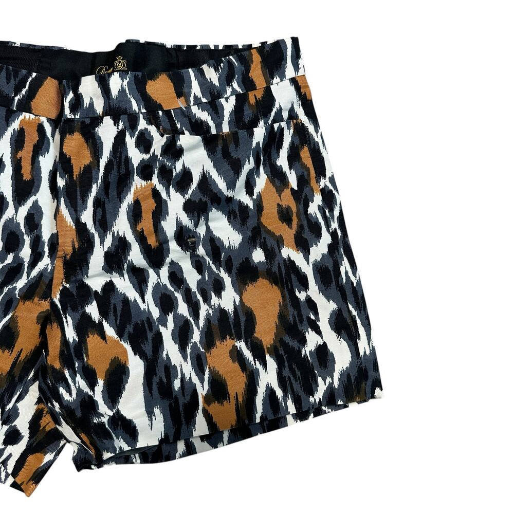 Drawer Lame Designer Animal Print Shorts Size 38 (US 8) Leopard Print - Picture 4 of 5